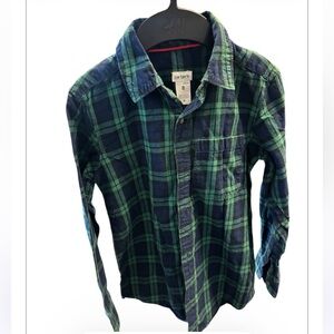 Carter's Men's Navy and Green Plaid Shirt